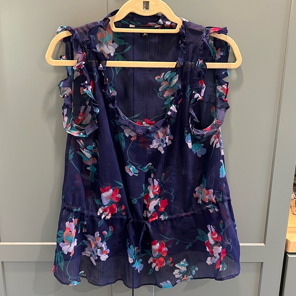 French Connection Sleeveless Floral Blouse